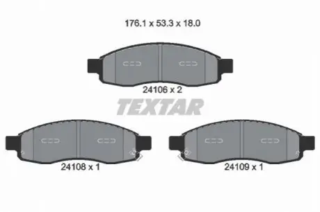 Колодки тормозные дисковые TEXTAR 2410601