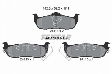 Гальмівні колодки TEXTAR 2411102