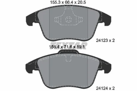 Колодки гальмівні (передні) Land Rover Freelander/Ford Mondeo IV 1.8-2.5 07- (Teves) Q+ TEXTAR 2412301