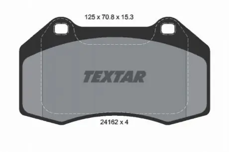 Комплект гальмівних колодок передн, RENAULT CLIO III, MEGANE II, MEGANE III 2.0/2.0D 05.04-09.16 TEXTAR 2416201