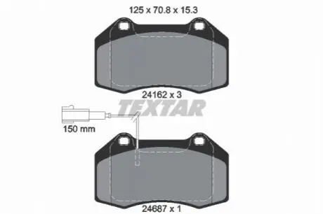 Тормозные колодки, дисковый тормоз.) TEXTAR 2416202