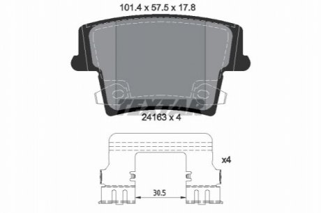 Гальмівні колодки (набір) - (5142566AB, 5142566AA, 5142561AA) TEXTAR 2416303 (фото 1)