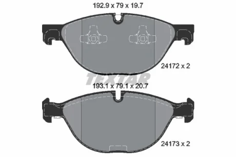 Комплект гальмівних колодок передн, BMW X5 (E70), X5 (F15, F85), X6 (E71, E72), X6 (F16, F86) 3.0-4.8 10.06-07.19 TEXTAR 2417201