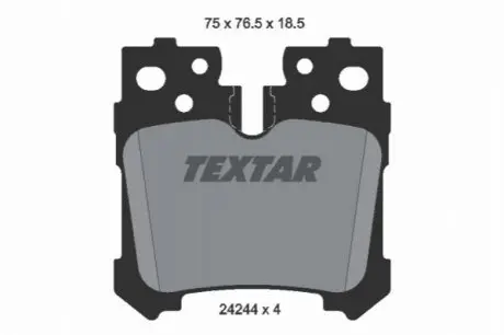 Тормозные колодки, дисковый тормоз.) TEXTAR 2424401