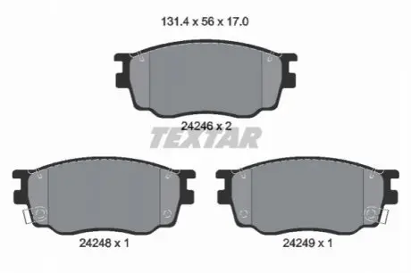 Тормозные колодки дисковые TEXTAR 2424601