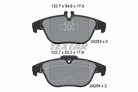 Комплект гальмівних колодок задн, MERCEDES C (C204), C T-MODEL (S204), C (W204), E (A207), E (C207), GLK (X204) 1.6-5.5 01.07 TEXTAR 2425301