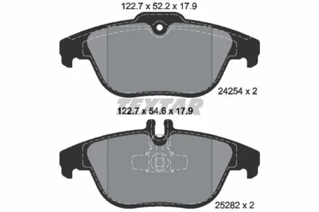 Тормозные колодки (задние) MB C-class (W204/C204)/E-class (C207/A207) 1.6-5.5 07- (Teves) Q+ TEXTAR 2425401