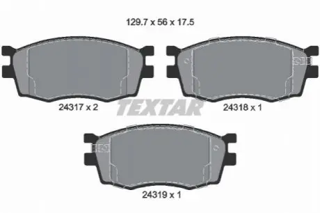 Тормозные колодки дисковые TEXTAR 2431701 Купить в Украине