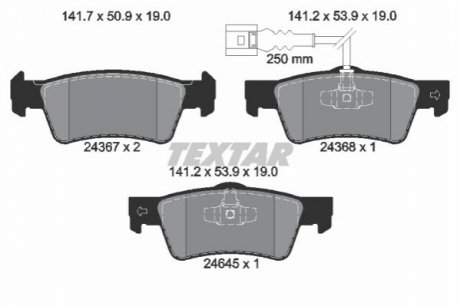 Гальмівні колодки TEXTAR 2436704