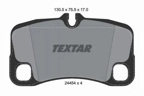 Комплект гальмівних колодок задн, PORSCHE 911, 911 TARGA 3.6/3.8/4.0 03.06-12.12 TEXTAR 2445403 Купити в Україні