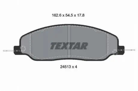 Комплект гальмівних колодок передн, FORD USA MUSTANG 3.7-5.4 01.04 TEXTAR 2451301 Купити в Україні