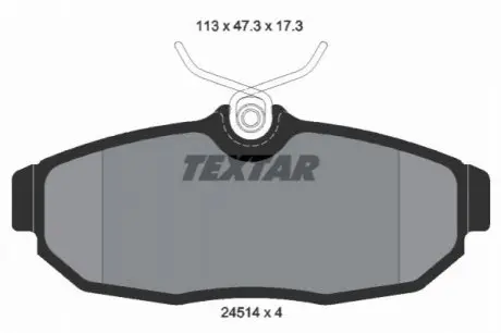 Тормозные колодки, дисковый тормоз.) TEXTAR 2451401 Купить в Украине