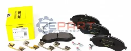 Комплект гальмівних колодок передн, CITROEN JUMPY II FIAT SCUDO PEUGEOT EXPERT, EXPERT TEPEE TOYOTA PROACE 1.6D/2.0/2.0D 11.06 TEXTAR 2459501