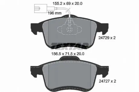 Тормозные колодки.) TEXTAR 2472901