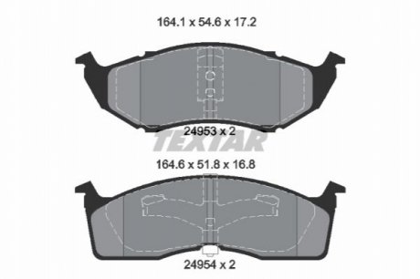 Гальмівні колодки TEXTAR 2495301