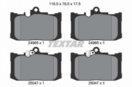Комплект тормозных колодок TEXTAR 2496501 (фото 1)