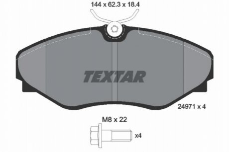 Гальмівні колодки (набір) TEXTAR 2497101