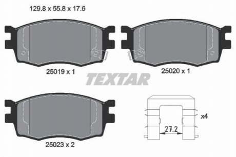 Гальмівні колодки TEXTAR 2501901