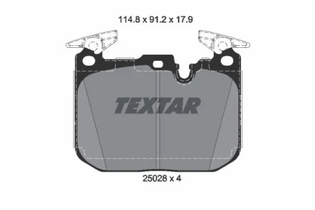 Комплект тормозных колодок TEXTAR 2502805