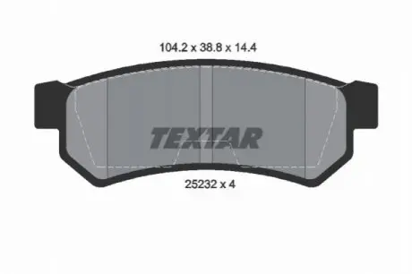 Тормозные колодки, дисковый тормоз.) TEXTAR 2523201