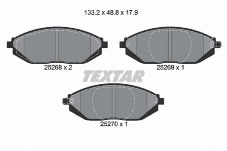 Гальмівні колодки TEXTAR 2526801