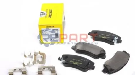 Колодки гальмівні (передні) Hyundai Accent IV/Kia Rio 10- (Mando) Q+ TEXTAR 2534801 Купити в Україні