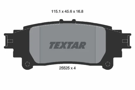 Тормозные колодки (задние) Lexus GS/IS III/RC 12- TEXTAR 2552501
