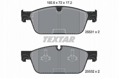 Дискові гальмівні колодки TEXTAR 2553103 (фото 1)
