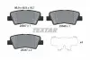 Комплект гальмівних колодок задн, HYUNDAI GRANDEUR, I10 III KIA OPTIMA SSANGYONG KORANDO, TIVOLI, XLV 1.2-Electric 04.05 TEXTAR (2564701) зображення 1