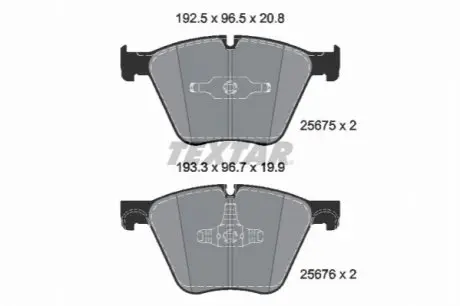 Комплект гальмівних колодок передн, BMW 5 GRAN TURISMO (F07), 7 (F01, F02, F03, F04), X5 (E70), X5 (F15, F85), X6 (E71, E72), X6 (F16, F86) 3.0D-6.0 05.08-07.19 TEXTAR 2567501 Купити в Україні