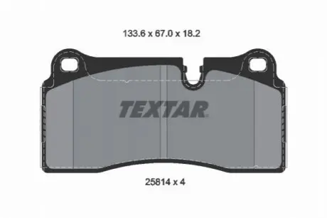 Комплект гальмівних колодок задн, BMW 2 (F22, F87) 3.0 11.15-06.21 TEXTAR 2581401