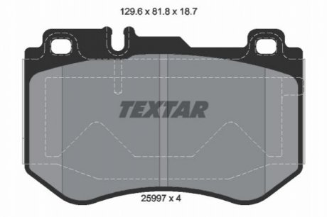 Комплект тормозных колодок - (0084201720, A0084201720) TEXTAR 2599701 (фото 1)
