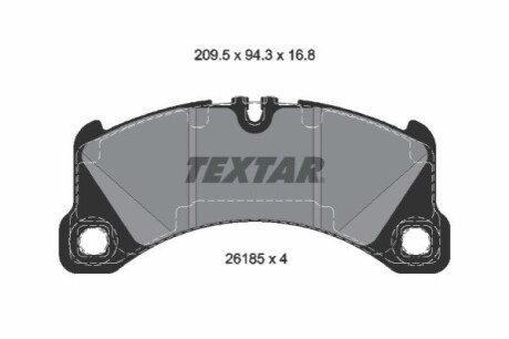 Комплект тормозных колодок TEXTAR 2618501 (фото 1)