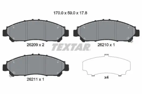 Автозапчасть TEXTAR 2620901