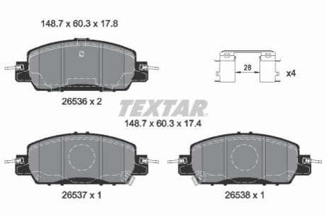 Гальмівні колодки TEXTAR 2653601