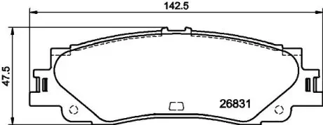 Комплект гальмівних колодок задн, LEXUS LX TOYOTA LAND CRUISER, LAND CRUISER 300, LAND CRUISER PRADO 2.8D-3.5 08.21 TEXTAR 2683101 Купити в Україні