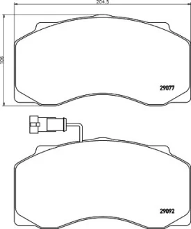Комплект гальмівних колодок передн WABCO 1600 V-G DAF 55 CS107M-CS173M 11.95-12.00 TEXTAR 2907702