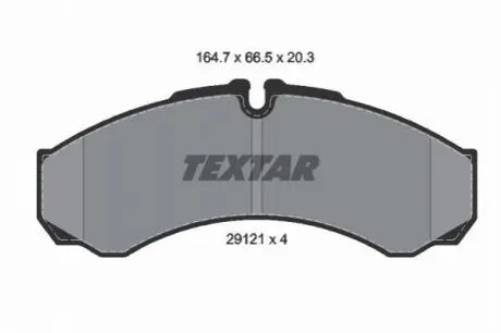 Колодки гальмівні (передні) Iveco Daily 99-06 Q+ (E3 17mm) TEXTAR 2912112