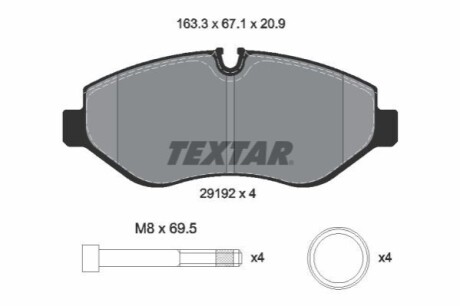 Гальмівні колодки TEXTAR 2919209