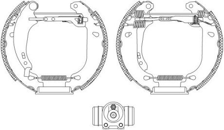 ZESTAW SZCZK HAM. PEUGEOT 206 1,1-1,61,4-1,9 D 98- KPL. Z CYLINDERKAMI TEXTAR 84053800