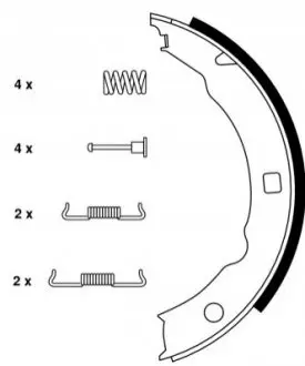 Гальмівна колодка PEUGEOT 406, 607 1.6-3.0 11.95-07.11 TEXTAR 91054800