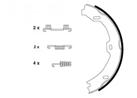 Гальмівна колодка MERCEDES CLS (C219), E (VF211), E (W211), E T-MODEL (S211), S (C215), S (W220, V220), SL (R230) MAYBACH 57, 62 1.8-6.3 10.01-12.12 TEXTAR 91058800