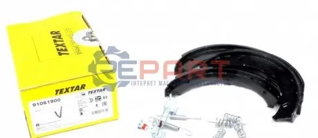 Фото Колодки ручника MB Vito (W639) 03- (186x20) (з пружинками) TEXTAR (91061900) зображення 1