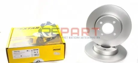 Диск гальмівний передн Лів/Прав CHERY COWIN, FENGYUN SEAT INCA, TOLEDO I VW CADDY II, GOLF III, GOLF IV, PASSAT B3/B4, VENTO 1.3-2.0 02.88-12.10 TEXTAR 92041703