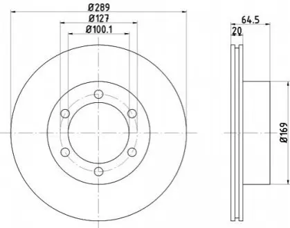 Диск гальмівний передн Лів/Прав TOYOTA 4 RUNNER I, 4 RUNNER II, HILUX V, HILUX VI VW TARO 2.2-3.0D 07.84-10.05 TEXTAR 92076300