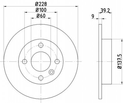 Тормозной диск TEXTAR 92082800 (фото 1)
