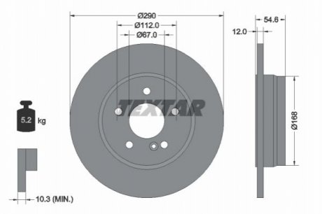 Тормозной диск TEXTAR 92091103 (фото 1)