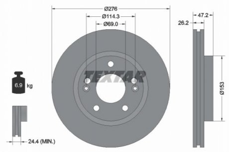 Гальмівний диск TEXTAR 92131000 (фото 1)