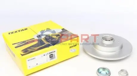 Гальмівний диск із підшипником задн Лів/Прав CITROEN C4, C4 I PEUGEOT 207, 307 1.4-2.0D 08.00-08.13 TEXTAR 92133303