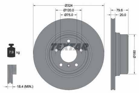 Тормозной диск TEXTAR 92146303